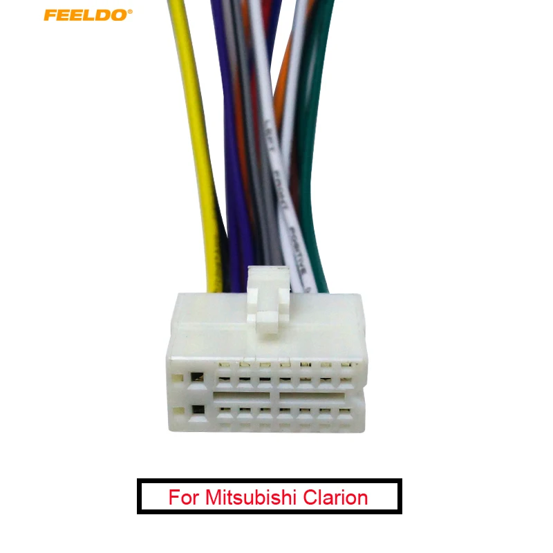 FEELDO 1Pc Car Radio Stereo For Mitsubishi Galant Clarion 16pin Wire Harness Male Plug Cable