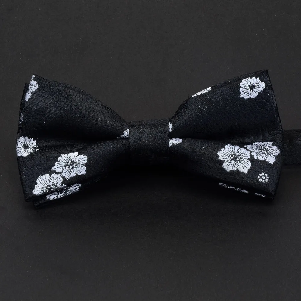 Neck Tie Floral Bow Tie Wedding Silk Noeud Papillon Men Pajaritas Cravat Business Female Male Neckwear