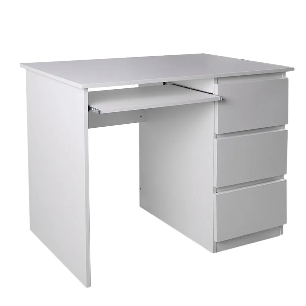 

Computer Table Desk PC Table Home Study Office Table Work Desk Workstation Desk Furniture With Keyboard Tray White students