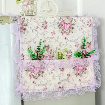 

Multi-function Refrigerator Dust Cover Flower Lace Fridge Lattice Refrigerator Dust Proof Cover Pouch Organize Storage Bag