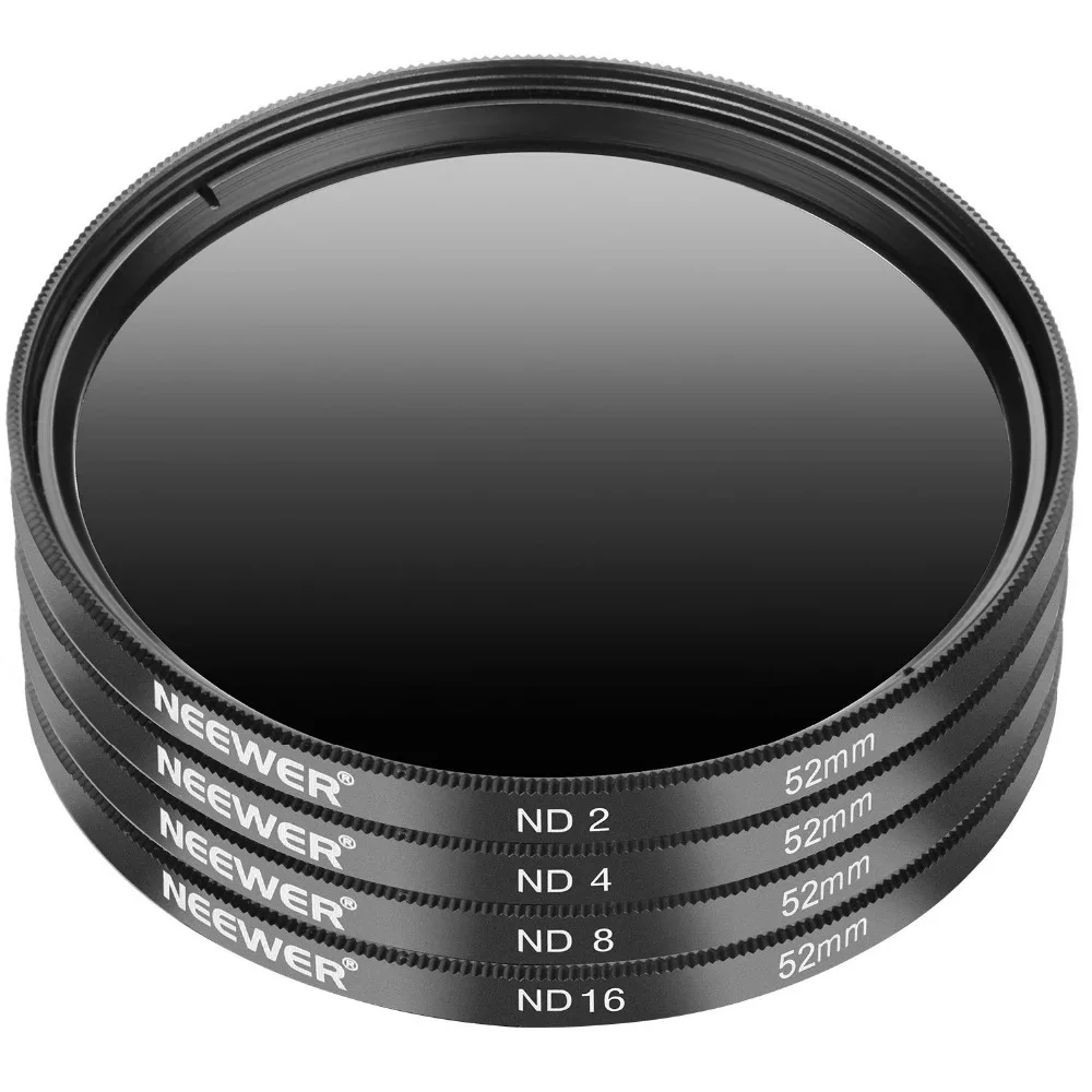 Neewer 52 мм ND2 ND4 ND8 ND16 Набор фильтров для Nikon D3300 D3100 D3000 D5300 D5200 D5100 D5000 D7000 D7100 DSLRs ручка