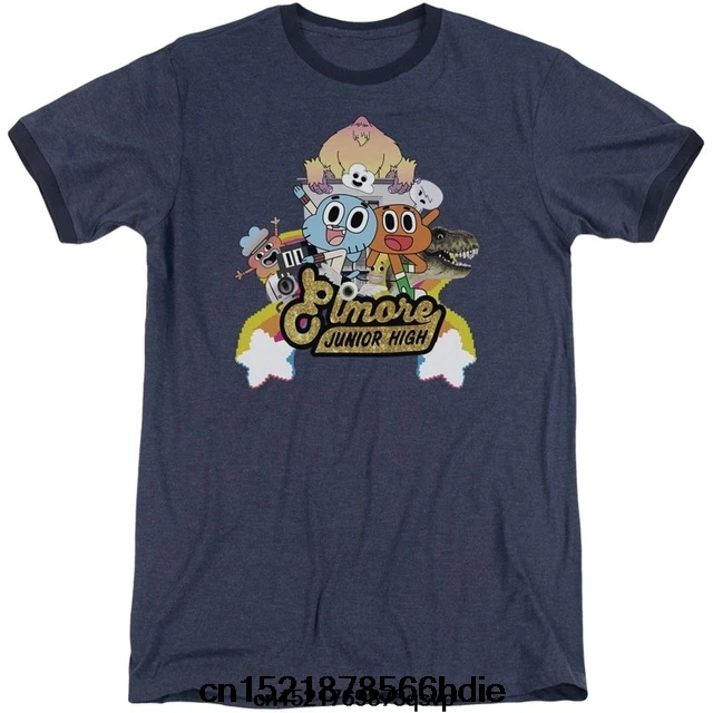 

2019 funny t shirt men novelty tshirt Amazing World Of Gumball Elmore Junior High Adult Ringer T-shirt