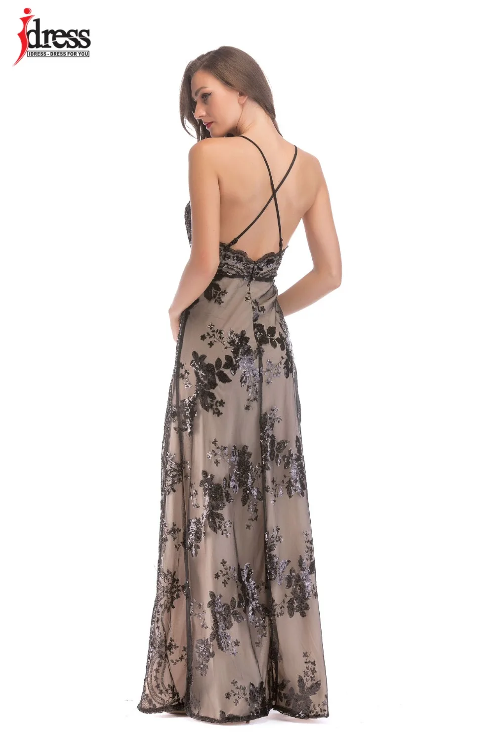 IDress New Vestidos De Festa Curto E Elegante Bandage Jurk 2018 Red Gold Black Sequined Dresses Long Maxi Bodycon Party Dresses (1)