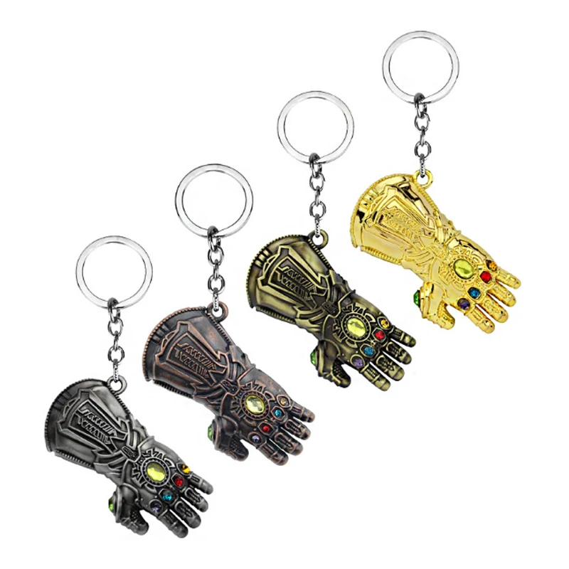 

Hot Sale Action Figure Marvel Avengers 4 Action Figure keychain Thanos Glove model key chain men and women gift keyring fashion