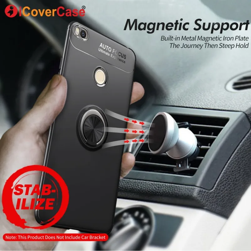 

For Xiaomi Mi Max 2 Max2 Cases Magnetic Ring Case Silicone Soft Cover Holder Stand MiMax2 Shell Mobile Phone Accessories Coque