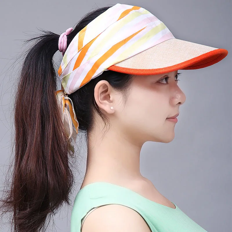 Женская летняя кепка с козырьком, теннисная солнцезащитная Кепка для женщин и девушек, модная уличная пляжная кепка, спортивная цветная бейсболка с козырьком - Цвет: 4