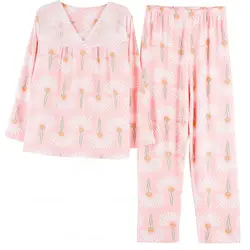 Фирменная Новинка Осень 100% Хлопковые пижамы Для женщин Pijamas Пижамы для девочек женские пижамы Mujer женский пижамный комплект Femme домашняя