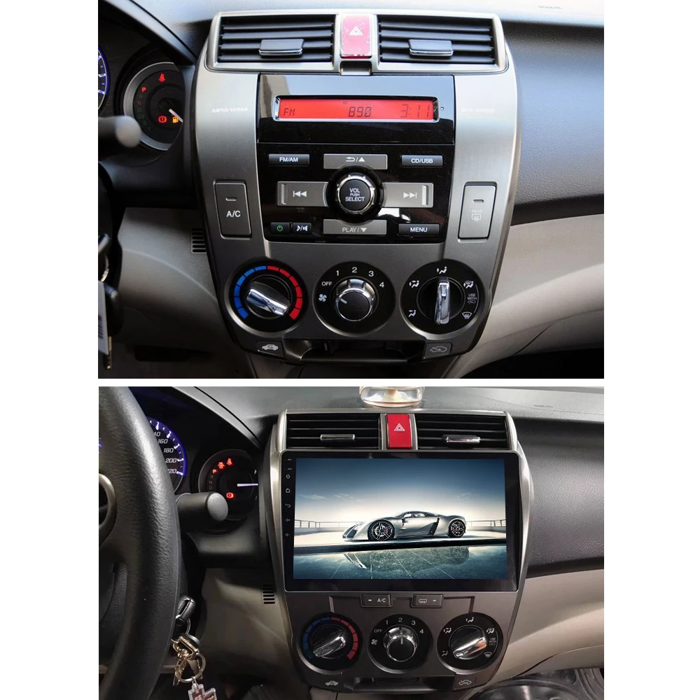 Cheap Sinosmart  Android 8.1 2Din IPS/QLED 2.5D screen car gps radio navigation player for Honda City Civic 2006-2011 4