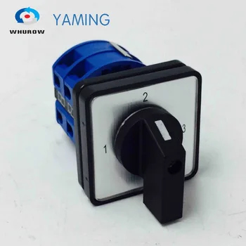 

Yaming electric YMW26-25/2(S17818) 25A 2 poles 3 position control motor circuit Universal changeover rotary knob cam switch