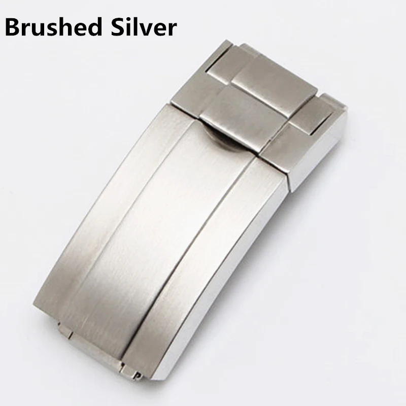 16mm Stainless Steel Buckle Brushed Silver Pink Rose Gold RX Buckle Oyster Lock For Daytona Submariner GMT Role Clasp With Crown