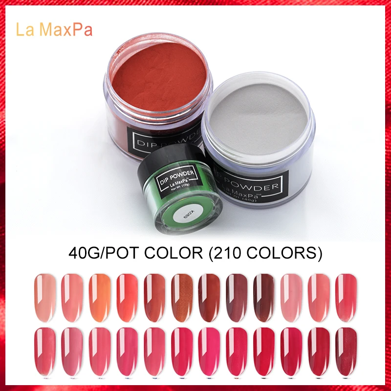 

LaMaxPa Nail Dip Powder Set Healthy Fast Drying Natural Dry Without Lamp Cure long lasting Nail Chrome Powder Nails Art&Salon