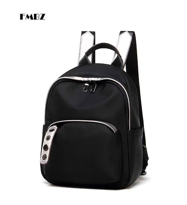 

FMBZ shoulder bag female bag 2018 new Woman backpack wave wild simple backpack with leather nylon Oxford cloth free shipping