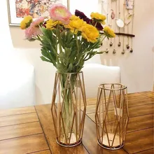 Скандинавский металлический легкий роскошный стиль креативный гидропонный контейнер украшение вазы очки с металлической оправой бутылки домашнего декора гидропонная ваза