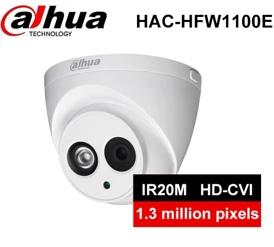 

Dahua Outdoor/Indoor HDCVI Camera DH-HAC-HDW1100E 1mp HD Network IR security cctv Dome Camera IR distance 40m HAC-HDW1100E IP67