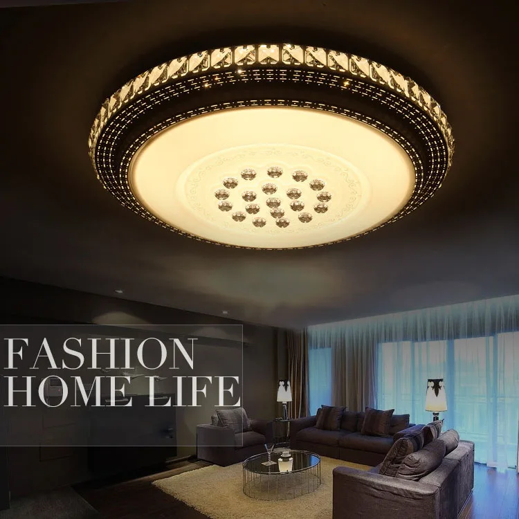 Luxury Modern Crystal Chandelier Flush Mount Crystal lighting fixture for Dining Room lampara techo led led cristal lampe