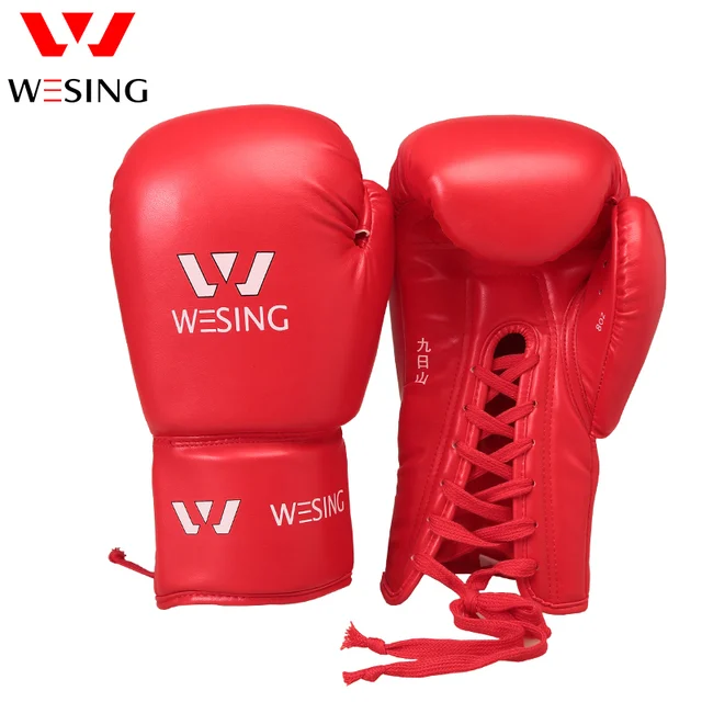 Wesing Pro Tied Style Boxing Sparring Gloves with Large Size