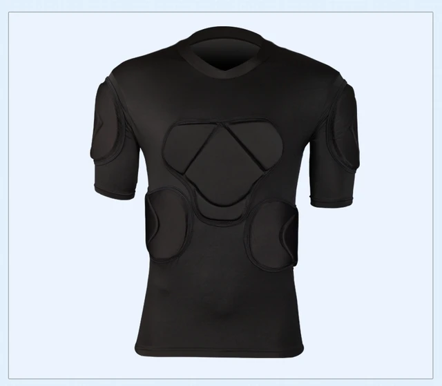 Men's Sport Soccer Goalkeeper Football Rugby Jersey Short Sleeve Sponge