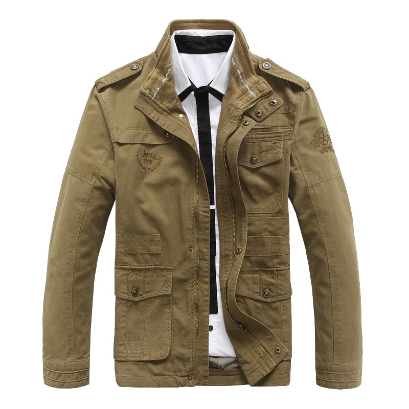 

Cross-border spring and autumn men's casual collar jacket men's cotton jacket washed youth outdoor large size sports windbreaker