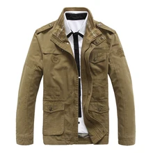 Cross-border spring and autumn men's casual collar jacket men's cotton jacket washed youth outdoor large size sports windbreaker Cross-border spring and autumn men's casual collar jacket men's cotton jacket washed youth outdoor large size sports windbreaker
