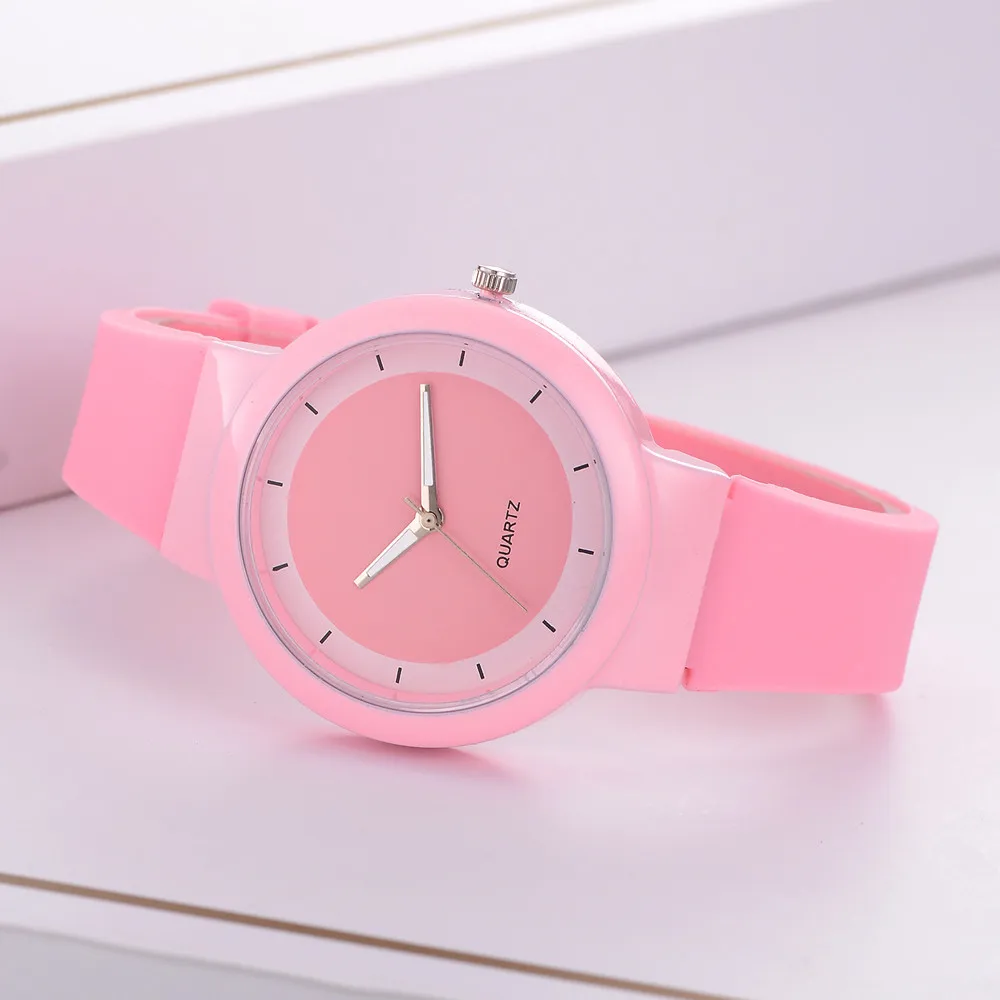 Новые женские часы с силиконовым ремешком, повседневные модные часы, подарок, круглый циферблат, аналоговые женские кварцевые наручные часы Zegarek Damski# W