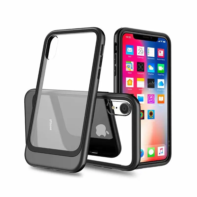 For iPhone 8 7 Plus Case Clear Scratch Resistant Transparent Back Cover Apple X with TPU Rubber Shock Bumper |