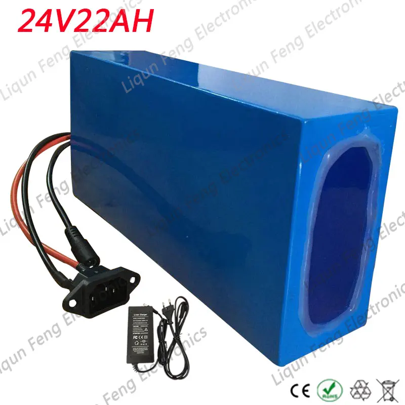 

24V Battery 24V 22AH Electric Bike Battery 24V 22AH Lithium Battery with 30A BMS+29.4V 2A Charger for 250W 500W 750W 1000W Motor