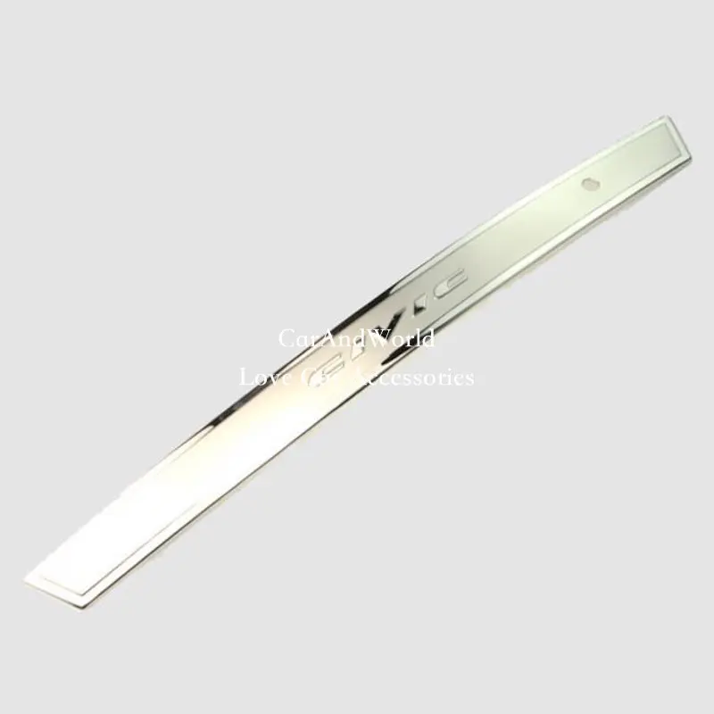 

For 2007- 2011 Honda Civic Rear Tailgate Guard Trunk Bumper Protector Trim Stainless Steel Sticker Car-styling Accessories