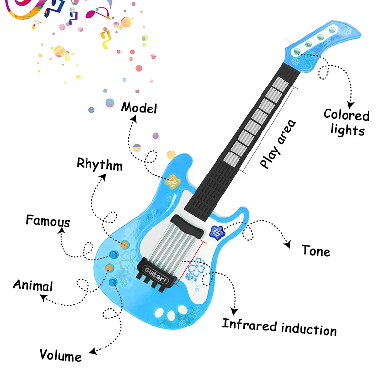 Поп-гитара моделирование игрушка укулеле дети ребенок развивающие игрушки мудрые детский музыкальный инструмент игрушки рождественские
