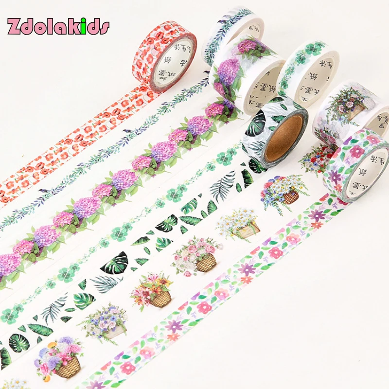 Beautiful Plant Flower Maple Leaf Masking Tape Washi Tape DIY