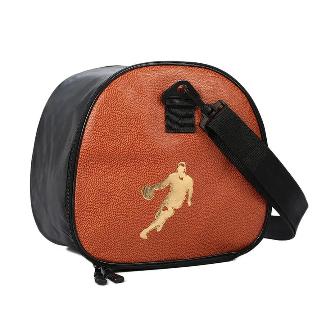 

Adjustable Shoulder Strap Geometric Zipper Basketball Storage Main Pocket Red Black, Red Gold 1 Bag Casual