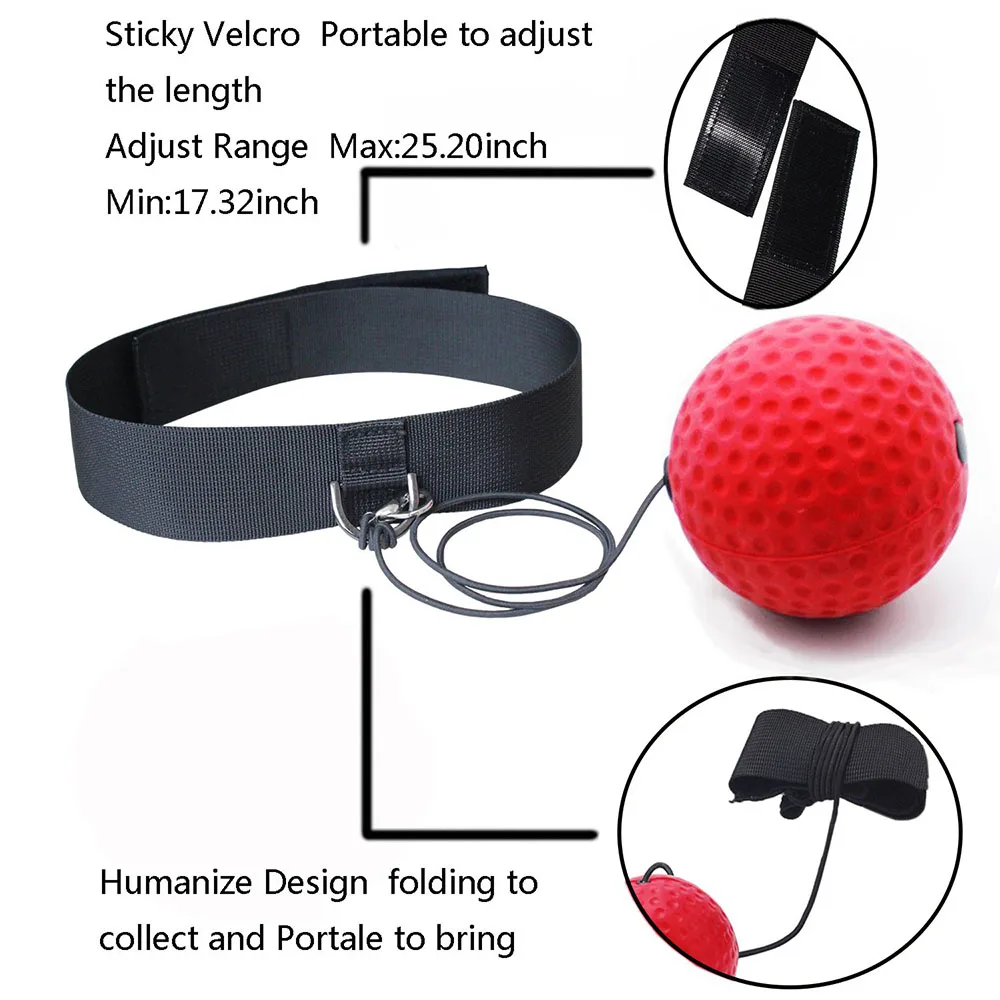 Boxing Magic Ball Reflex Speed Training With Headband Boxing Punching Balls Hand Eye Coordination Fitness Martial Arts Supplies boxing speed ball boxing reaction ball