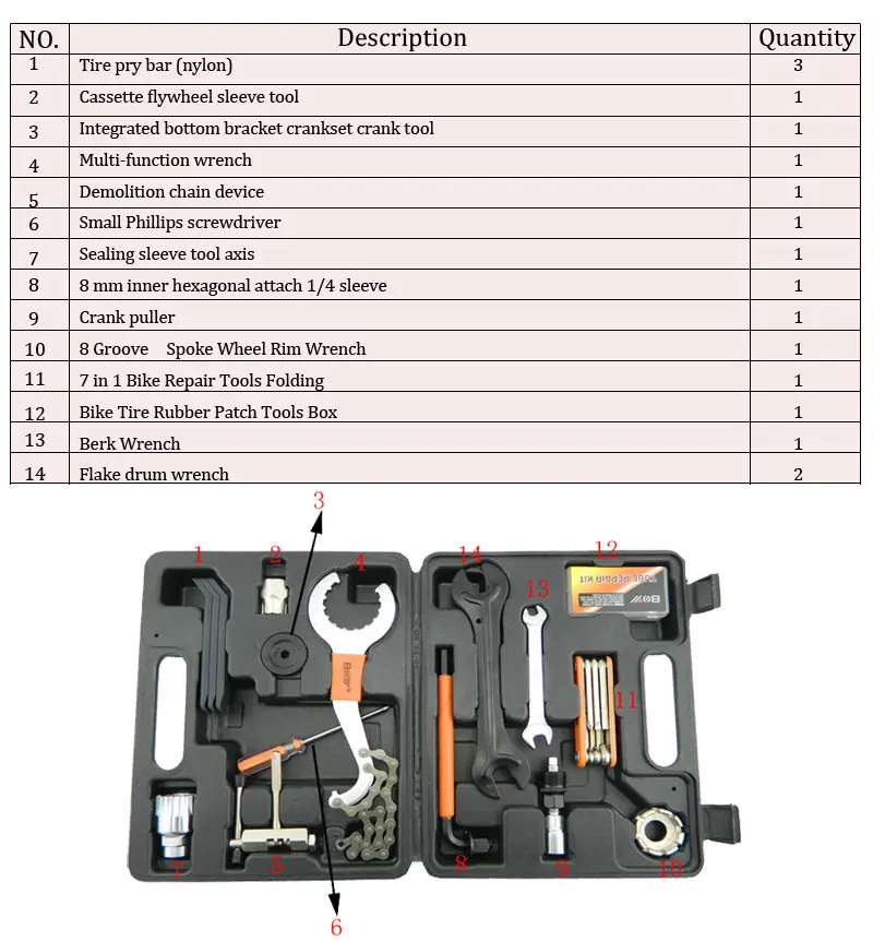 Велосипедные инструменты для обслуживания горного велосипеда инструмент для ремонта комбинированный набор инструментов инструмент для ремонта велосипеда