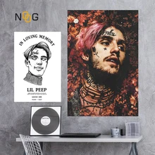 NOOG Lil Peep Wall Art Poster Wall Pictures Hiphop Posters And Prints Canvas Painting Canvas Prints For Nordic Living Room Decor