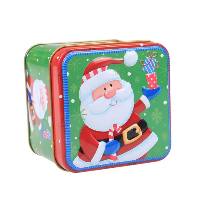 

Christmas Snowman Pendant Drop Ornaments Box Storage Candy Tin Box Candy Jar Tea Storage Organizer Box decorations for home