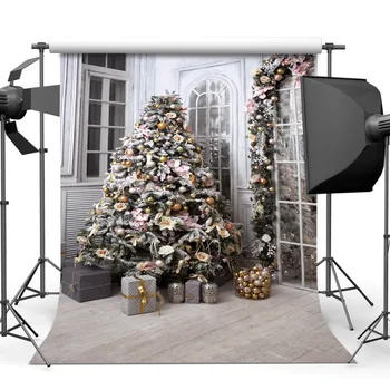 

SJOLOON XMAS photography backdrops Christmas tree photography background children photo backdrops for photo studio vinyl props