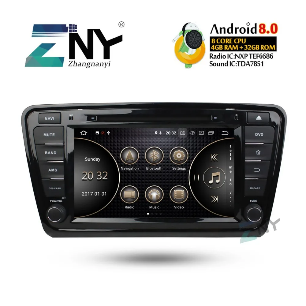 

8" IPS Android 8.0 Car DVD GPS For Skoda Octavia A7 2013 2014 2015 2016 Radio FM +Optional DSP Carplay DAB+ 64GB ROM Parrot BT