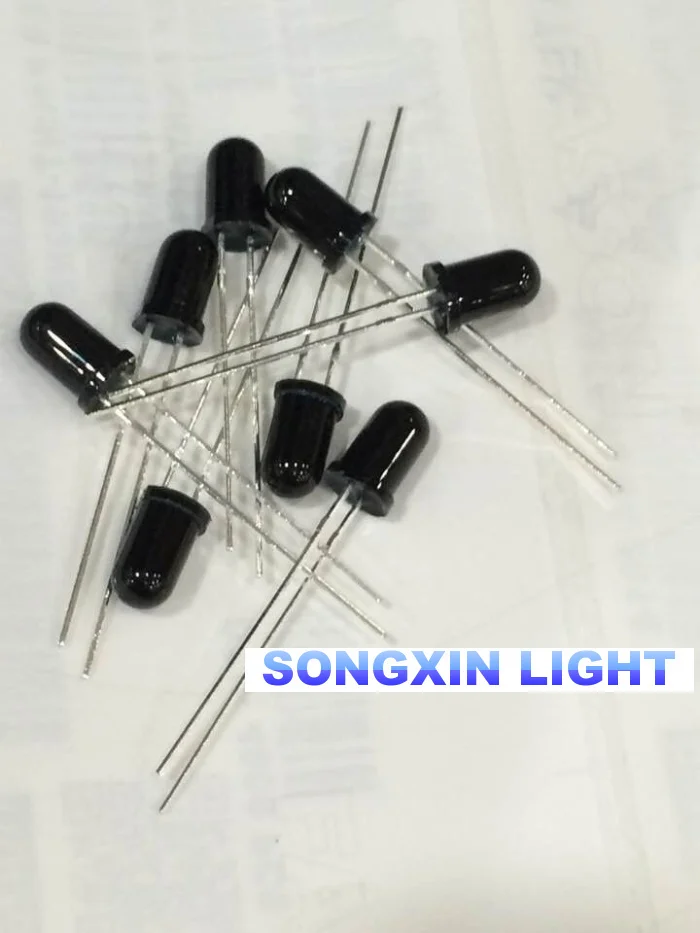 50pcs LED 5mm 940nm IR Infrared Receiving Diode Round Tube Black Light Lamp Receiver 5MM led IR/PT/PD diodes | Электронные