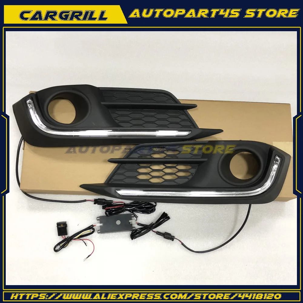 FOR 2016 17 10TH GEN HONDA CIVIC FOG LIGHT BEZEL COVER WHITE & AMBER