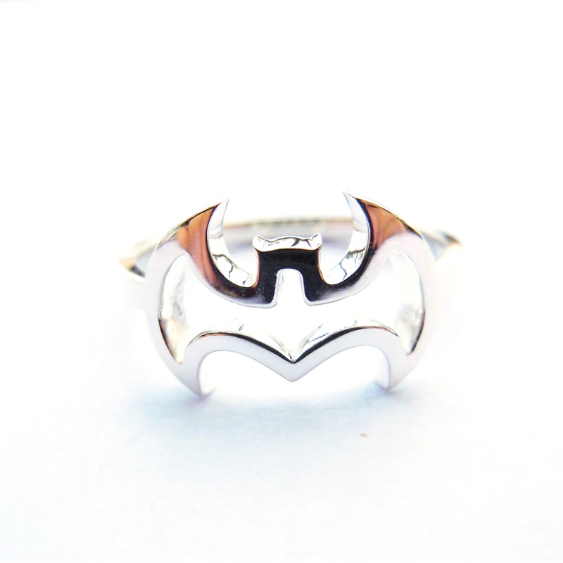 

Tailor Made Shiny Finish .925 Sterling Silver Batman Ring US size 4-16 (#R113)