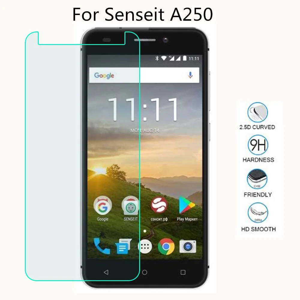 С уровнем твердости 9H 2.5D закаленное Стекло для Senseit A250 A247 T100 T250 T300 A109 E500 R500 закаленное Стекло Экран защитная пленка - Цвет: For Senseit A250