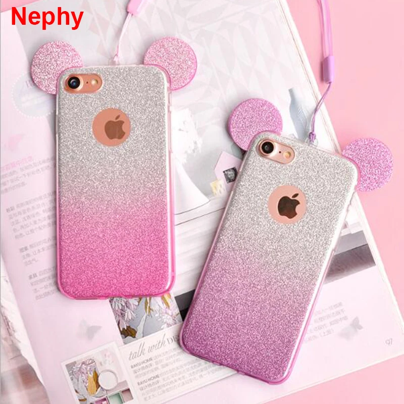 Nephy чехол для iPhone 6s 7 Plus X 10 5 5S SE 6 плюс мягкий силиконовый Микки и Минни Маус Мышь