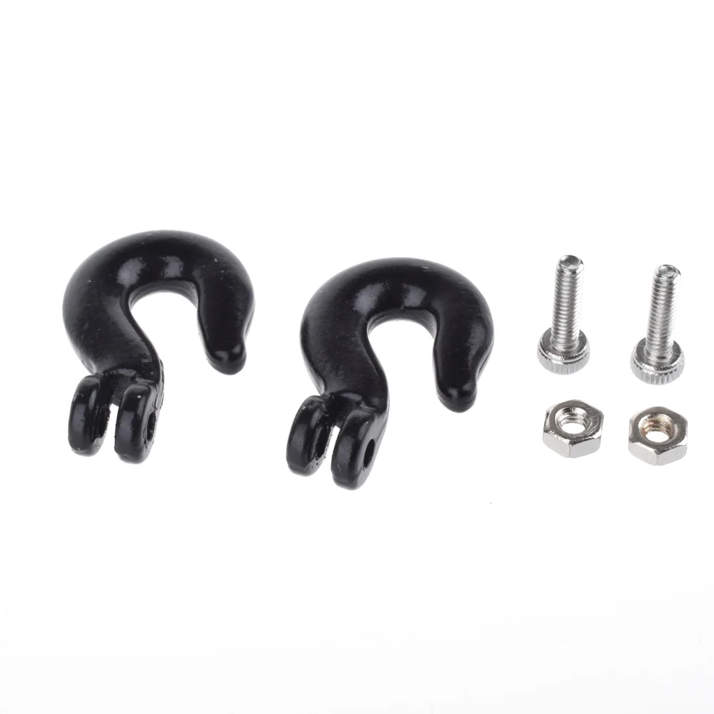 RC Car 1/10 Scale Alloy Hooks Red for RC Crawler Truck Accessory X 2PCS
