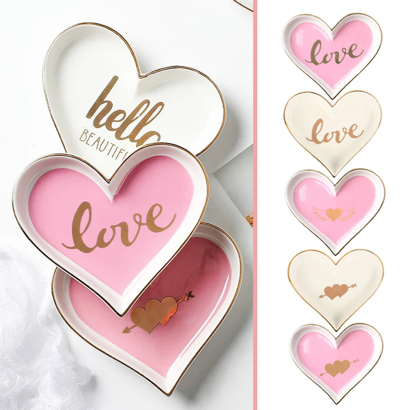 Buy Ceramic Heart Shape Bowel Dinner Plate Jewelry