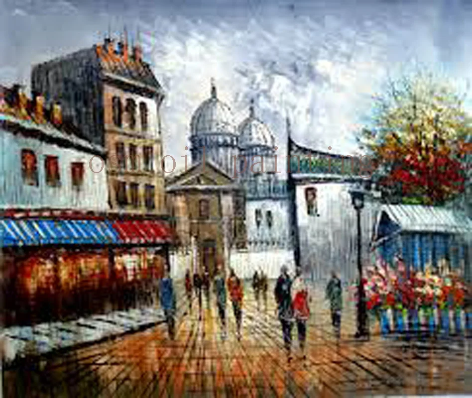 Handmade Abstrata Moderna Da Cidade de Paris