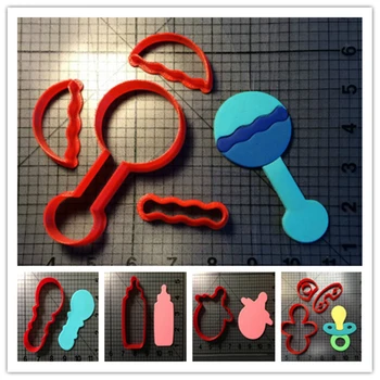 

Lovely Baby Bib Booty Bottle Pacifier Rattle Cookie Cutter