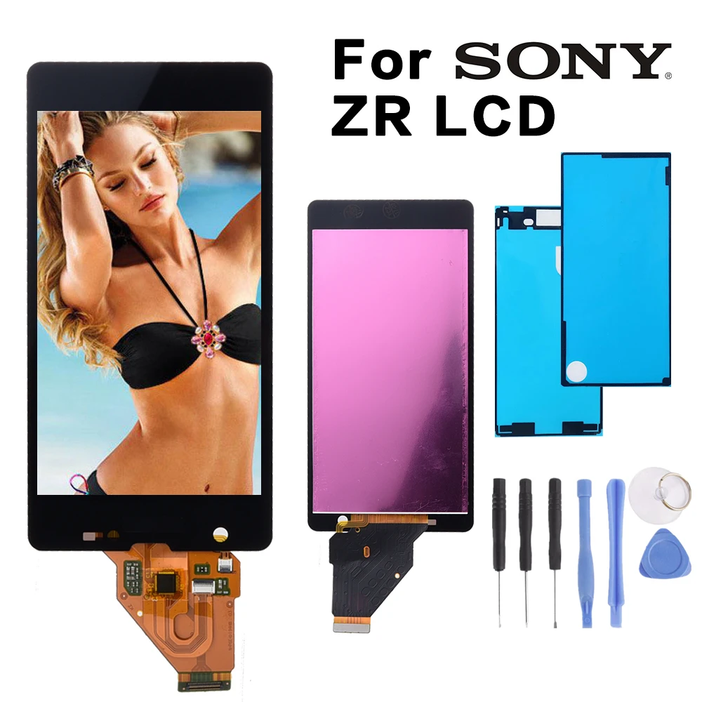 Для SONY Xperia ZR дисплей с сенсорным экраном дигитайзер в сборе сменный ЖК для M36h C5502
