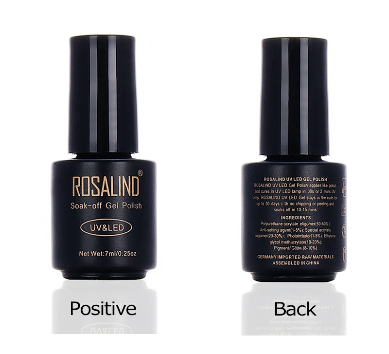 ROSALIND Primer Nail Gel 7ML Top Coat Soak-Off UV  Lacquer Gel Long-lasting Nail Polish 2