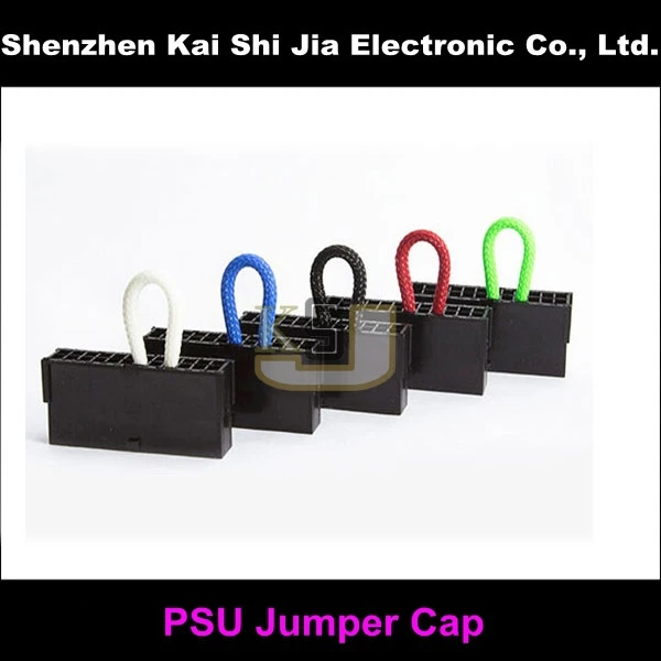 Multicolro Sleeved 24Pin ATX PSU Jumper Cap Power Supply Jump Start