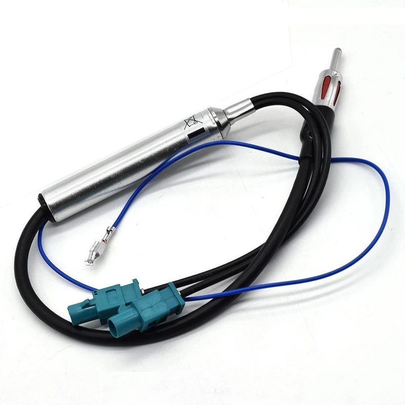 17 7 Antenna Fakra Radio Signal Amplifier Booster AMP to DIN For Audi Replacement font b