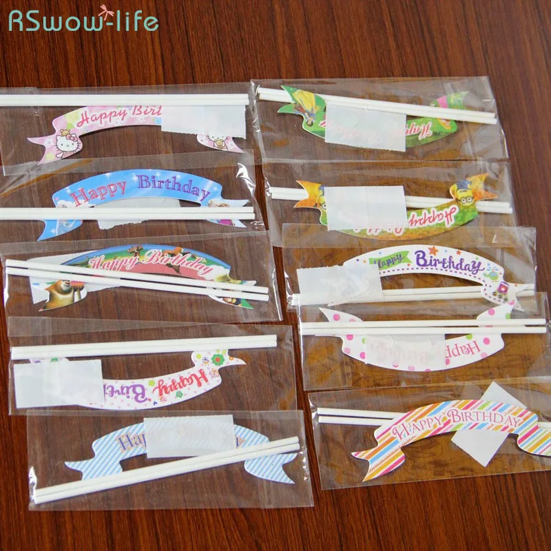 

New Birthday Cake Insert Card Flag Creative Children Baby Baking DIY Card For Wedding Party Celebration Birthday Cake Decoration